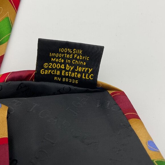 J. Garcia Creme de Menthe Hangover Christmas Ornaments Vintage 100% Silk Tie - Picture 4 of 7